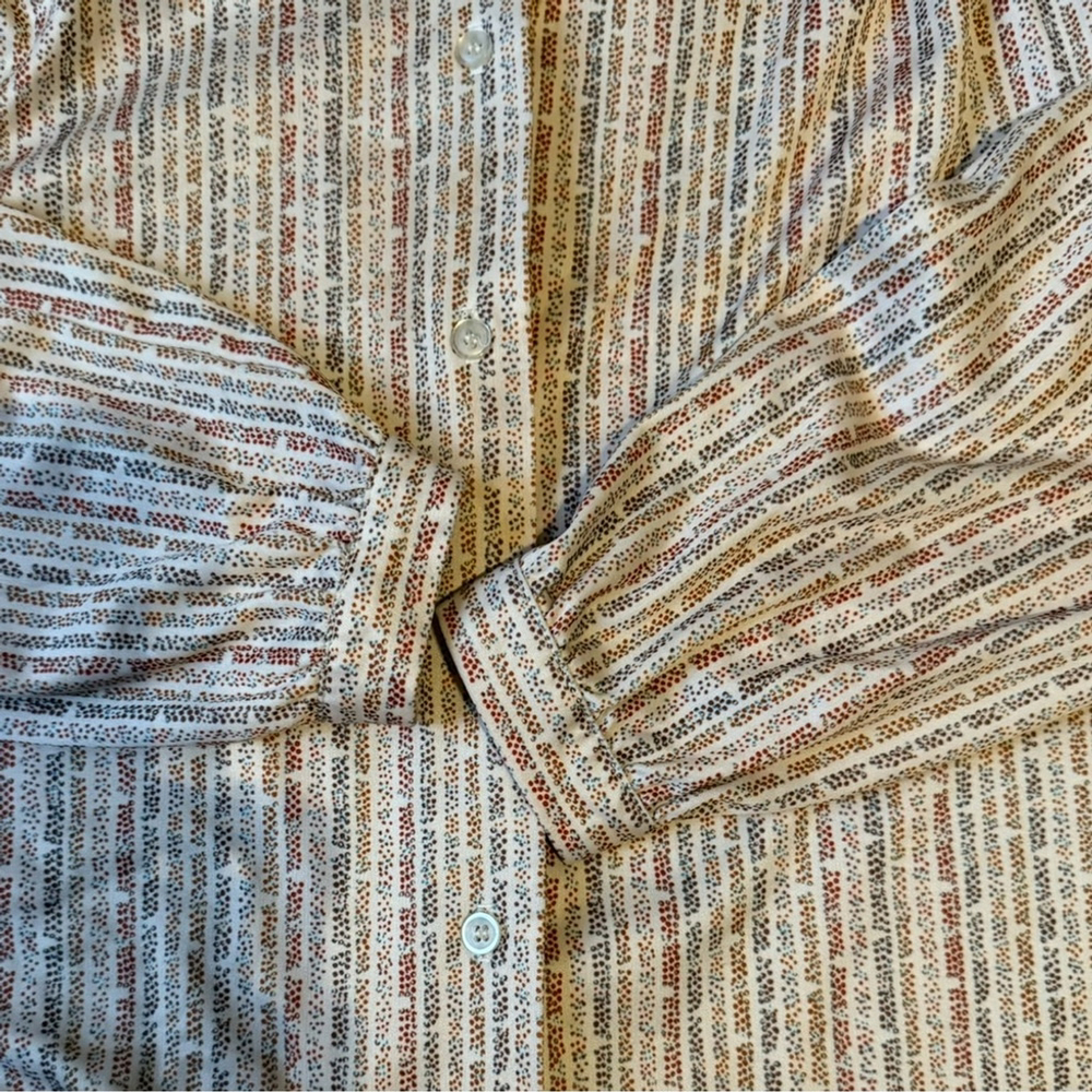 Vintage D’Allairds 80s 90s Button-Up Blouse Size L Retro Office Lightweight - Picture 12 of 13